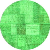 Ahgly Company Unutarnji okrugli patchwork Green prijelazno područje prostirke, 4 'krug