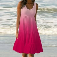 ; Veleprodaja modne odjeće, Ženska haljina za odmor na plaži bez rukava s gradijentnim printom