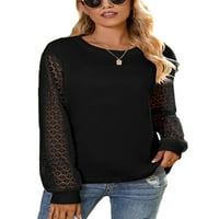 Ženska ležerna Osnovna Majica od 5 inča, pulover od pletiva bez leđa, ženska pletena radna tunika, tamnoplava