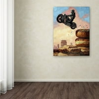 Zaštitni znak likovna umjetnost Dark Rider Again Canvas Art by Eric Joyner