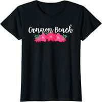 Ženska majica za tropski odmor s grafikom, Ležerne majice s okruglim vratom, Crna majica
