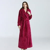 Ženski kimono, ogrtač, pahuljasti slatki dugi kaput, spavaćica, spavaćica