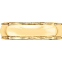 Polukružni zaručnički prsten od žutog zlata od 14 karata izrađen u SAD-u 9060-9