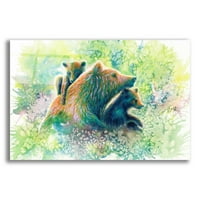 Epska umjetnost 'Majki Grizzly Bear' Michelle Faber, akrilna staklena zidna umjetnost, 16 x12