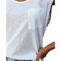 Ženske majice bez rukava s okruglim vratom, široke ljetne majice