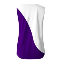 Bluze za žene široke Ležerne višebojne majice bez rukava seksi tunike s izrezom u obliku slova A, pripijene majice