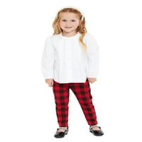 Wonder Nation Toddler Girls Holiday Top and hlače, 2-komad, veličine mjeseci-5t