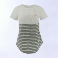 '; / Ženske majice za trudnice, ljetne elegantne jednobojne majice s prugastim printom, široka bluza za dojenje