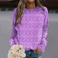 Ženske Ležerne majice dukserica dugih rukava pulover s okruglim vratom labavi vrhovi