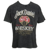 Jack Daniels Sour Mash Vintage Poster Men's Crna majica-Medij